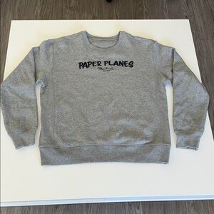 Grey Planes sweater Men's Gray Size L